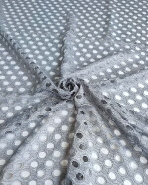 Grey dots guipure  lace