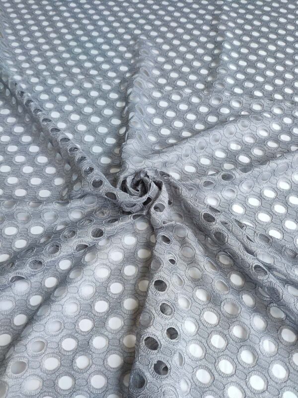 Grey dots guipure  lace