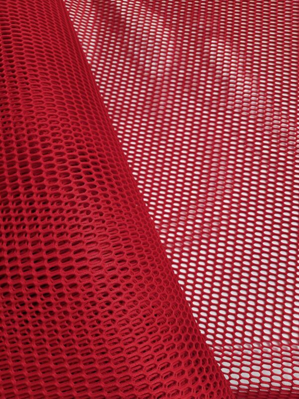 Red honeycomb air layer mesh fabric #91772 - Image 4