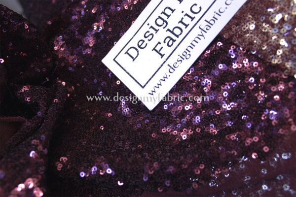 Gradient gold and burgundy sequins fabric #20606 - Image 3