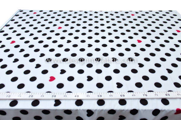 White and Black dots crepe fabric #20658 - Image 2