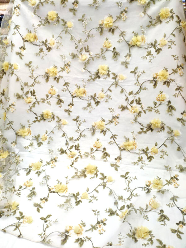 White organza with small flowers #20568 - Image 2