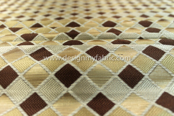 Gold Brown jacquard fabric #82642