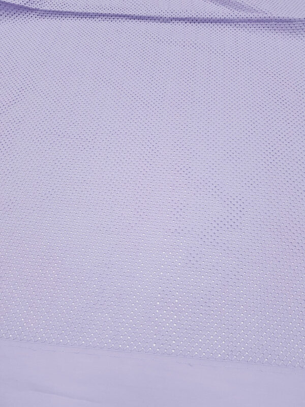 Purple checkered cotton embroidered eyelet fabric #50306 - Image 3