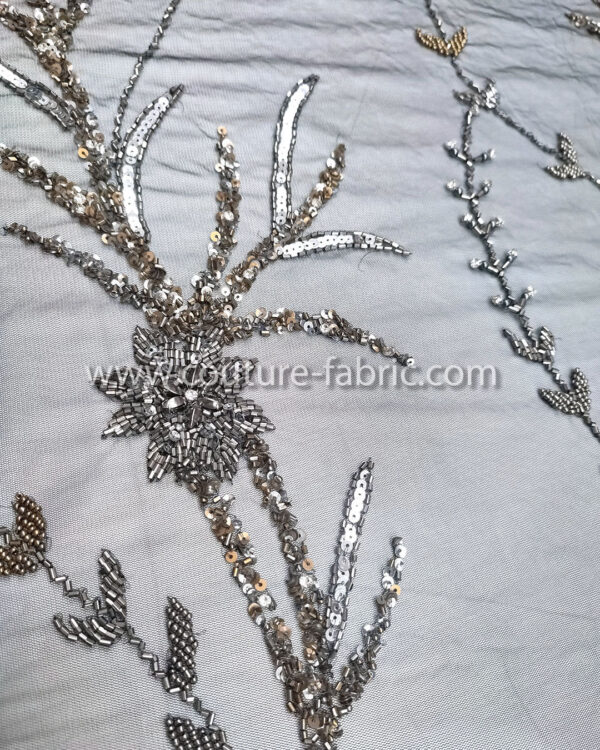 Black color embroidery couture lace - Image 17