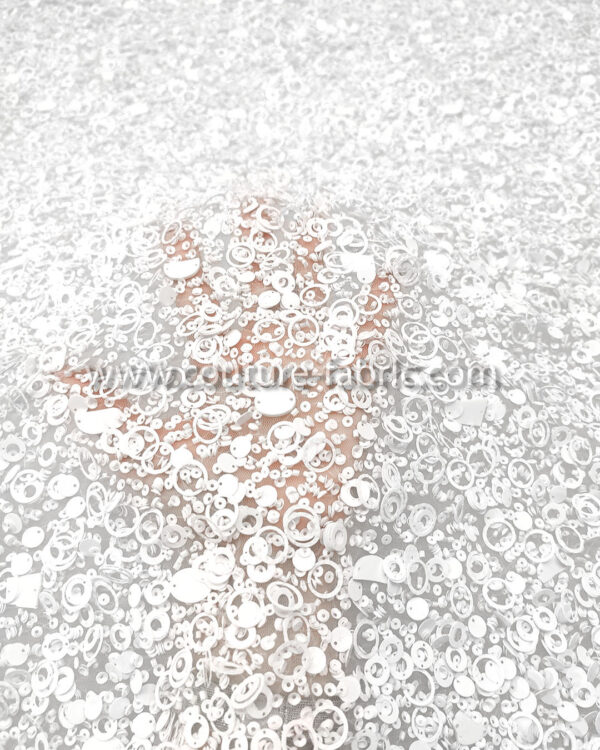 White embroidery couture lace - Image 3