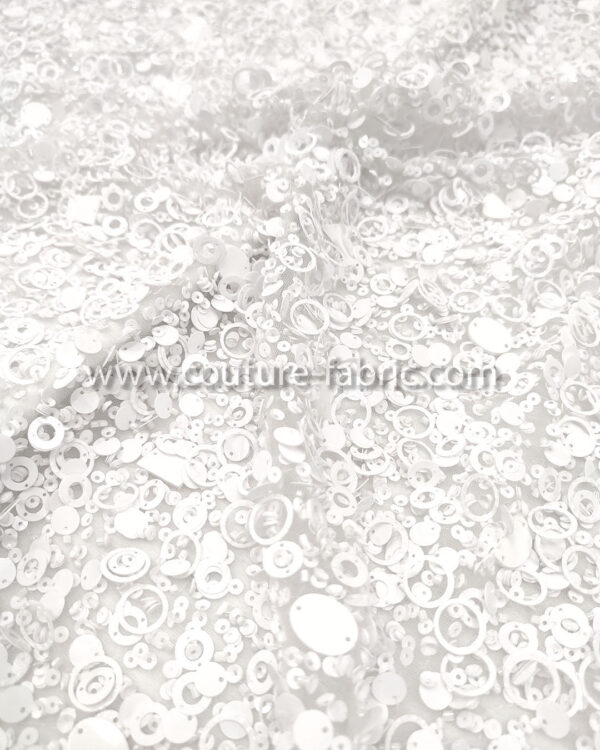 White embroidery couture lace - Image 6