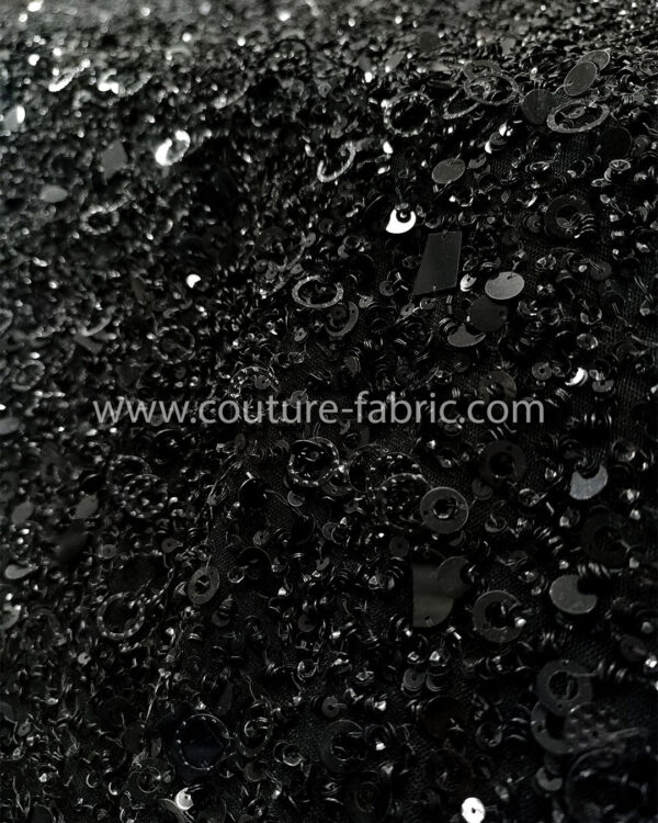 Black embroidery couture lace - Image 10