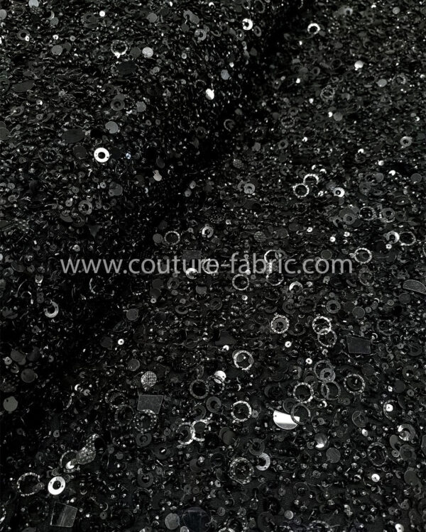 Black embroidery couture lace - Image 8