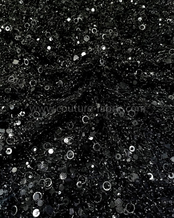 Black embroidery couture lace - Image 5