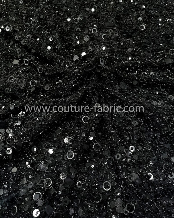 Black embroidery couture lace - Image 12