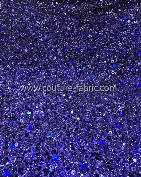 Blue color embroidery couture lace - Image 12