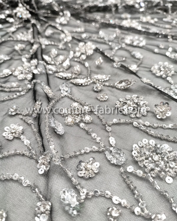 Black color embroidery couture lace - Image 5