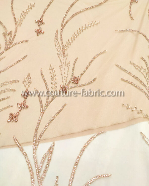 Rose gold color embroidery couture lace - Image 12