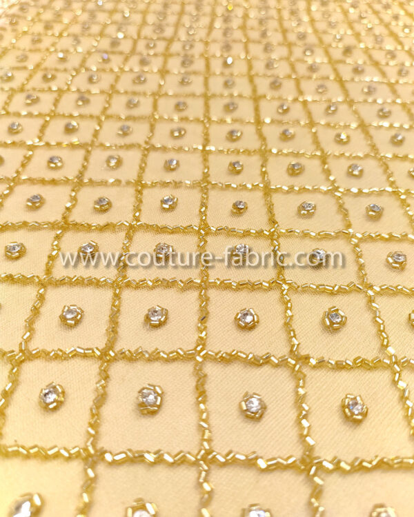 Gold color embroidery couture lace - Image 7