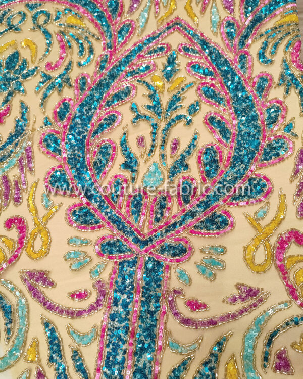 Multicolor color embroidery couture lace - Image 24