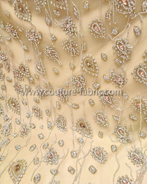 Silver color embroidery couture lace - Image 11