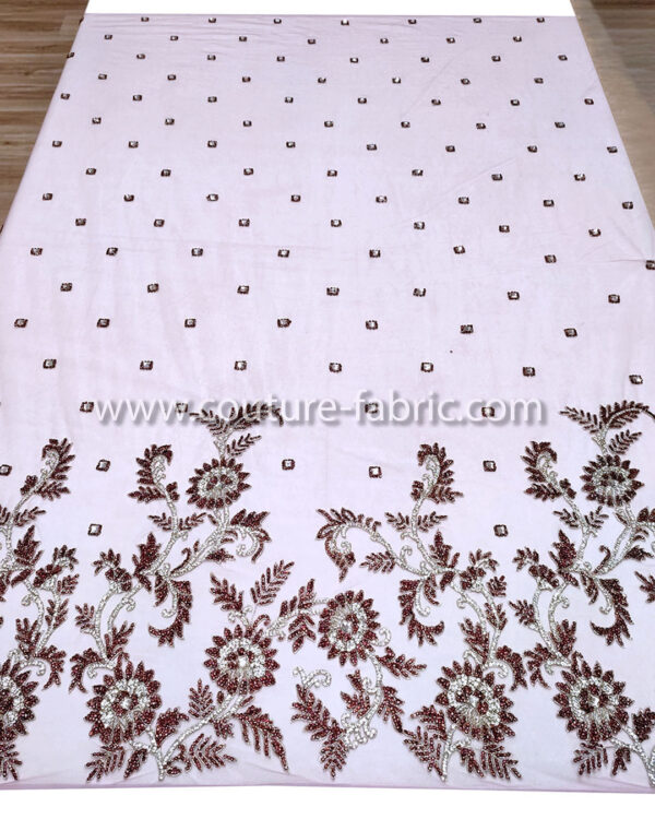 Purple color embroidery couture lace - Image 11