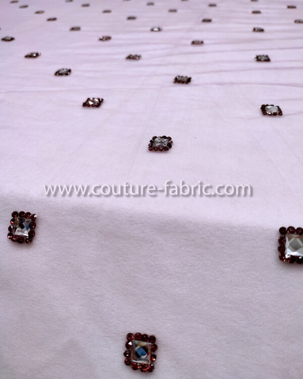 Purple color embroidery couture lace - Image 8