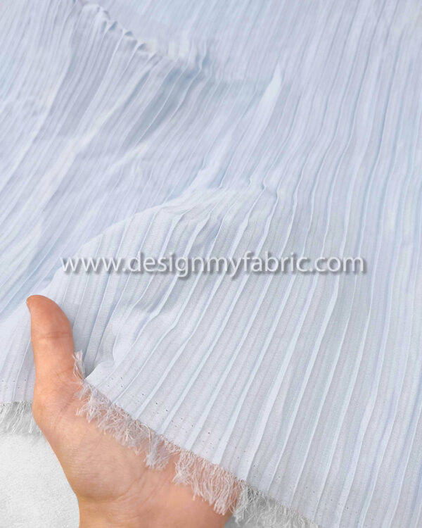 Babyblue pleated fabric #91598 - Image 2