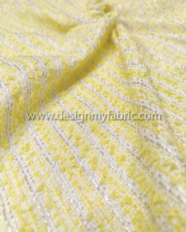 Yellow tweed fabric #91902 - Image 5