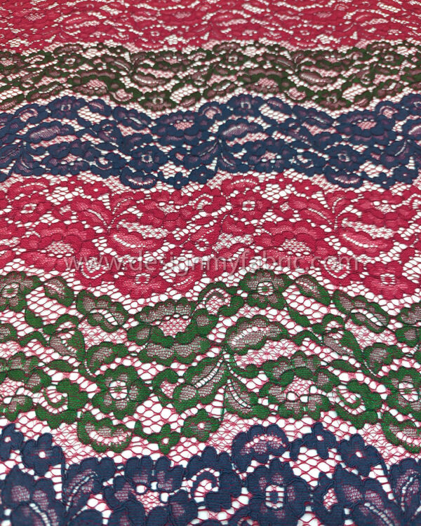 Colorful french lace fabric #80653 - Image 2