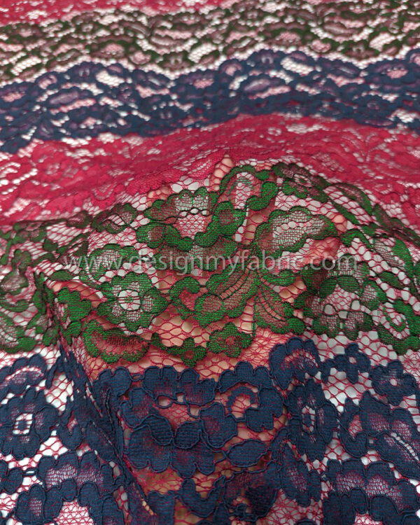 Colorful french lace fabric #80653 - Image 4