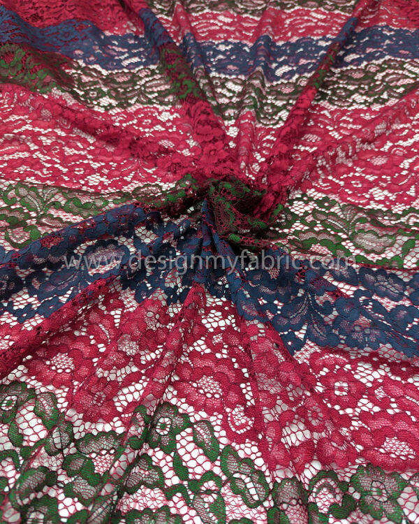 Colorful french lace fabric #80653 - Image 7