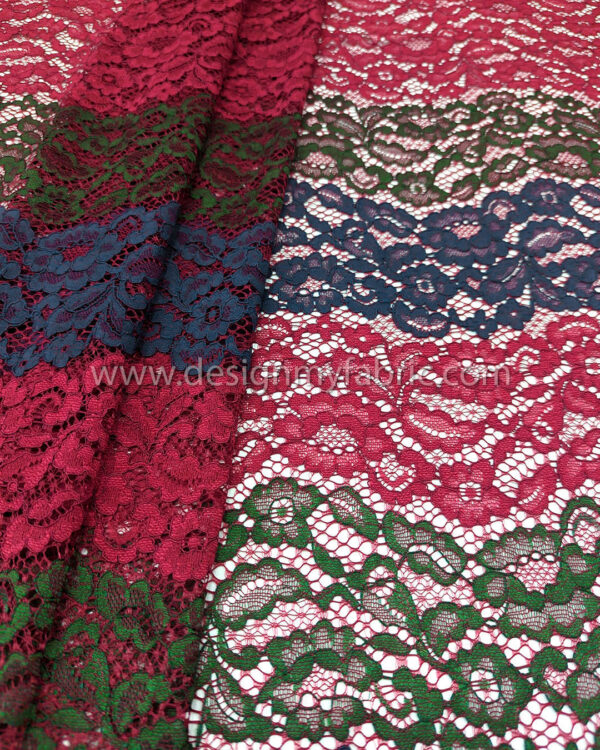 Colorful french lace fabric #80653 - Image 3