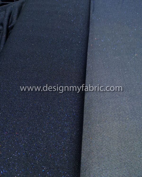 Navy blue glitter chiffon fabric #95077