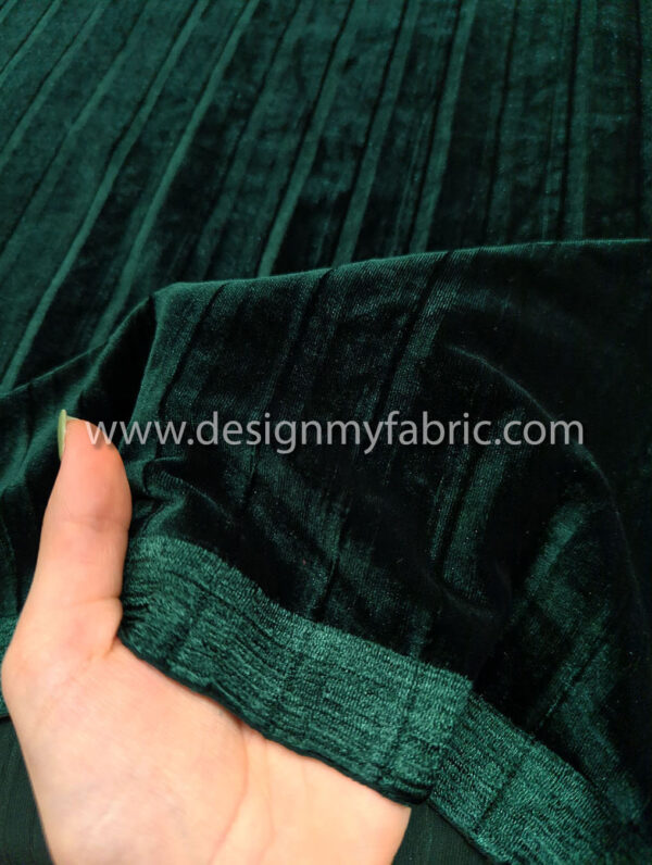 Green velvet fabric #91926 - Image 3