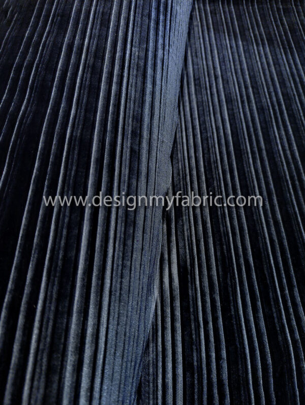 Dark grey tint blue velvet fabric #91934