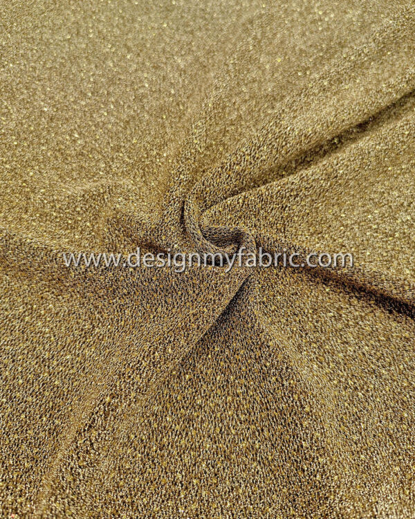 Gold jersey glitter fabric #50990 - Image 7