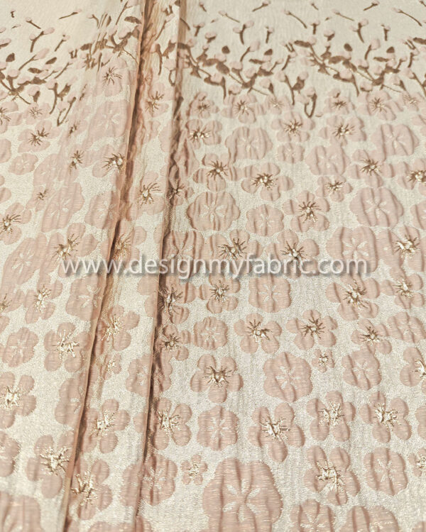 Pastel pink floral jacquard #91955