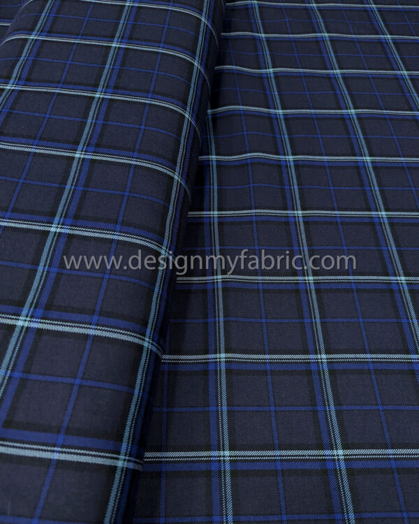 Blue tartan fabric #50950