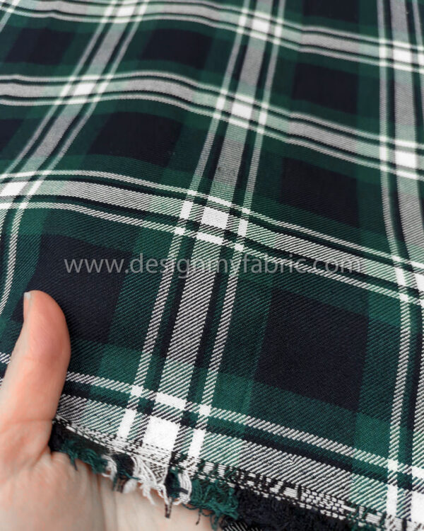 Green tartan fabric #50948 - Image 3