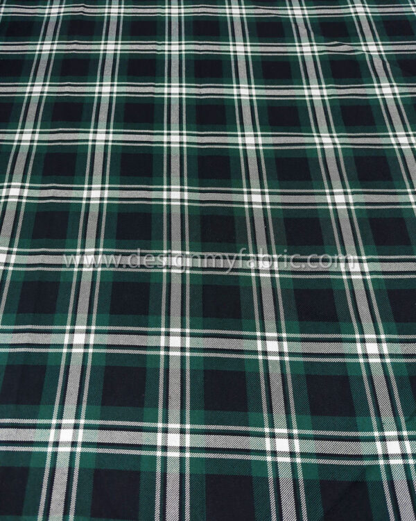 Green tartan fabric #50948 - Image 5