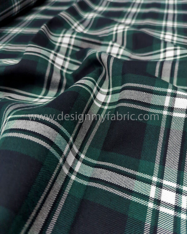 Green tartan fabric #50948 - Image 4