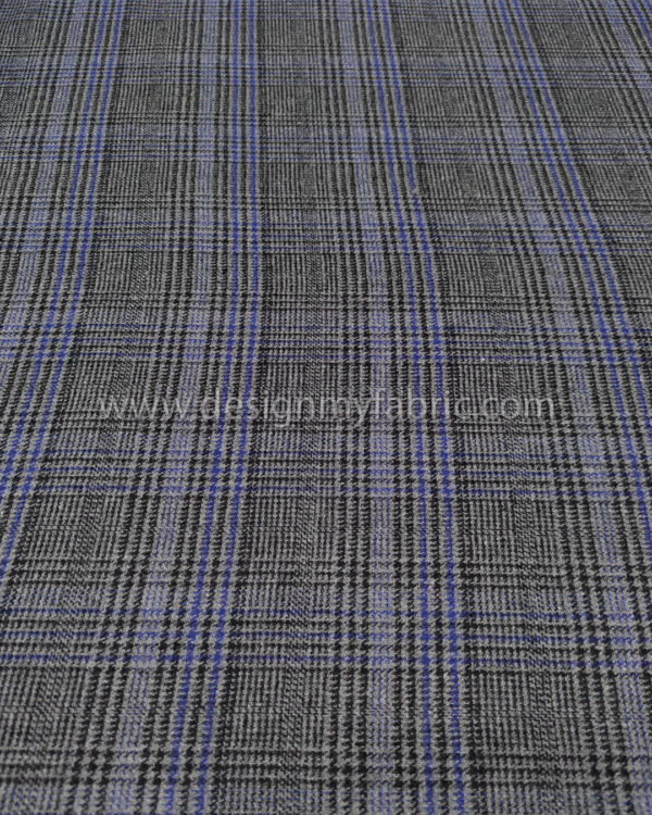 Grey and blue coating fabric #91872 - Image 7