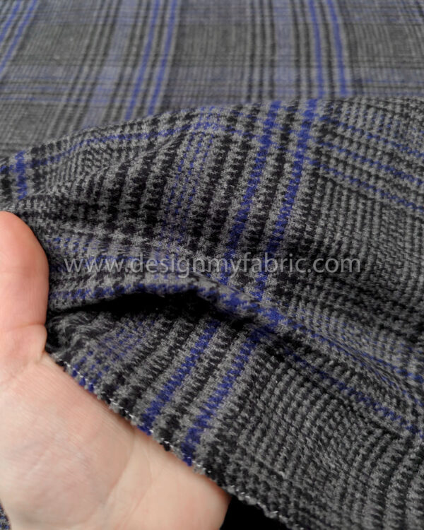 Grey and blue coating fabric #91872 - Image 3