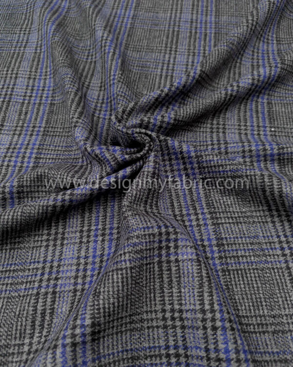 Grey and blue coating fabric #91872 - Image 6