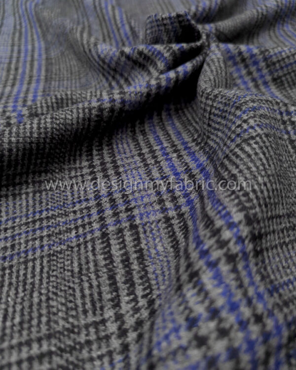 Grey and blue coating fabric #91872 - Image 5