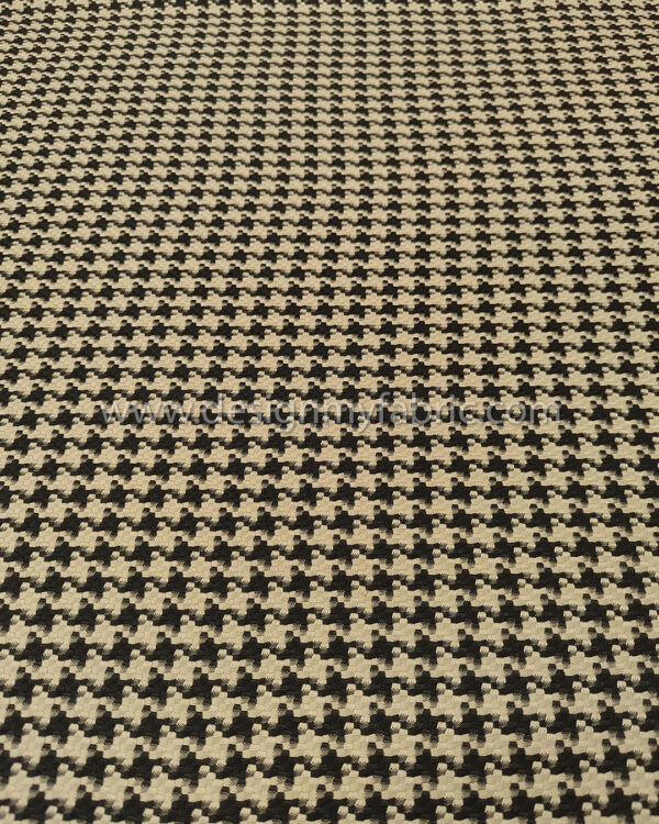 Beige and black houndstooth coating fabric #50462 - Image 6