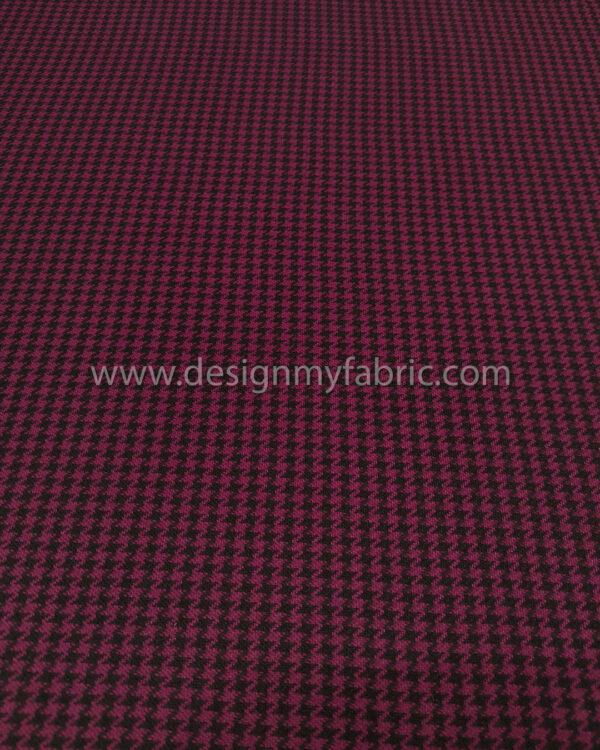 Purple and black houndstooth coating fabric #80988 - Image 6