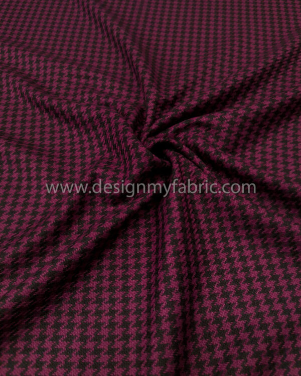 Purple and black houndstooth coating fabric #80988 - Image 5