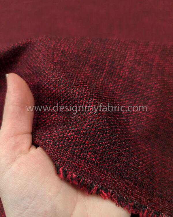 Black and red coating fabric #80991 - Image 3