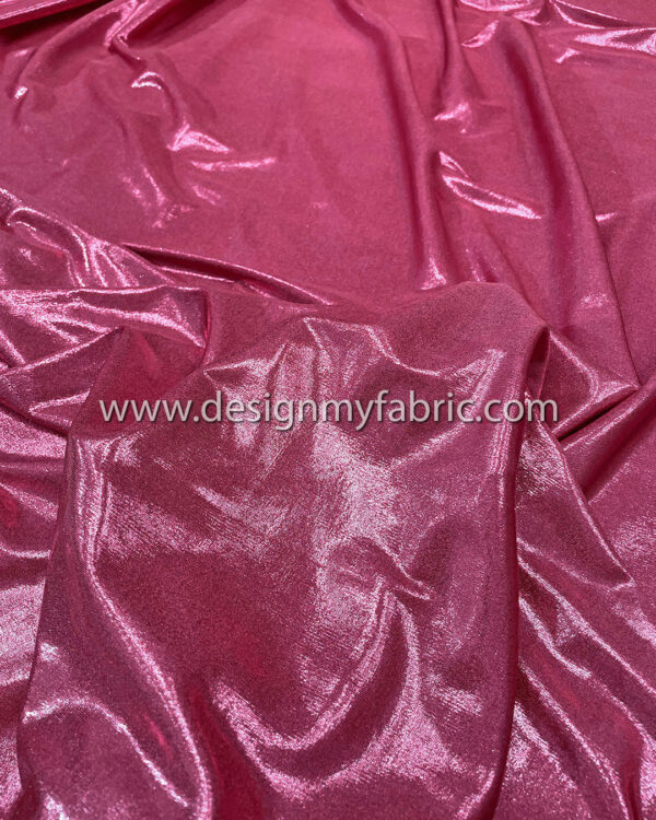 Magenta spandex metallic fabric #51039 - Image 2