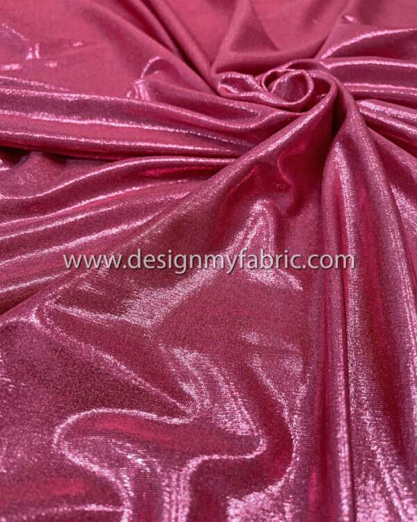 Magenta spandex metallic fabric #51039 - Image 4