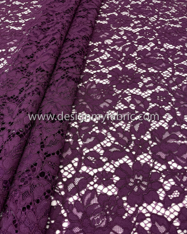 Dark Purple french lace fabric #50539