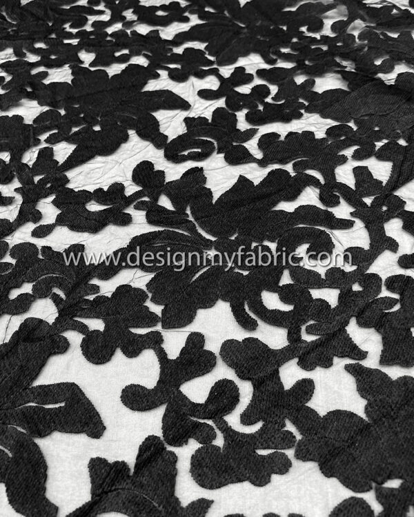 Black floral organza #80566 - Image 2